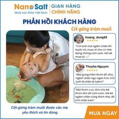 Cốt gừng tràm trà muối Epsom, nước cốt pha tắm cho bé và ngâm chân cho cả gia đình, chai 500ml