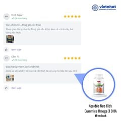 Kẹo dẻo Neo Kids Gummies Omega 3 DHA giúp bé thông minh, ghi nhớ tốt, lọ 60 viên