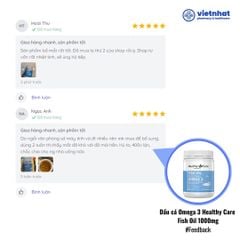 Dầu cá Healthy Care Fish Oil 1000mg Omega 3 - Bí quyết duy trì sức khỏe tim mạch và não bộ, lọ 400 viên
