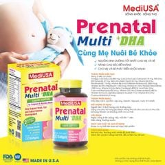 Vitamin Tổng Hợp Cho Bà Bầu MediUSA Prenatal Multi + DHA - Đồng Hành Cùng Thai Kỳ Khỏe Mạnh