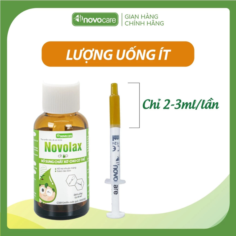 Novolax Drop - Giảm Táo Bón, Bổ Sung Chất Xơ Thiên Nhiên Dạng Nhỏ Giọt
