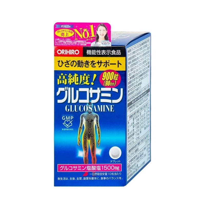 Viên uống bổ xương khớp Glucosamine Orihiro của Nhật - nhập khẩu chính hãng, hộp 900 viên