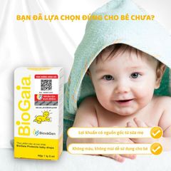 Men vi sinh Biogaia, men vi sinh từ sữa mẹ, bổ sung lợi khuẩn cho bé, nhập khẩu chính hãng, lọ 5ml