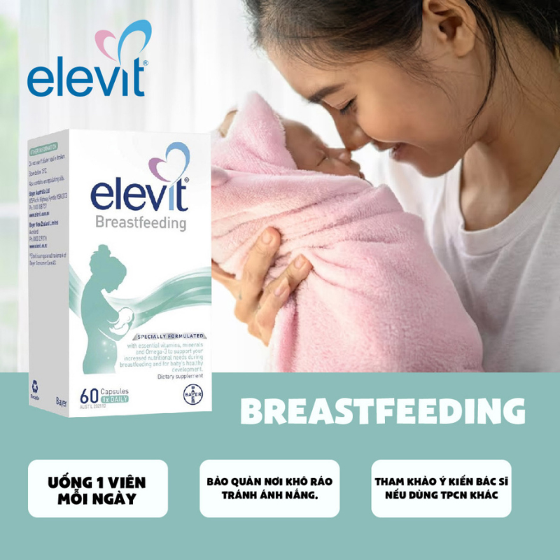 Elevit Breastfeeding – Elevit sau khi sinh và cho con bú, Hộp 30 viên