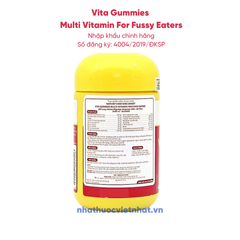 Vita Gummies Multi Vitamin For Fussy Eaters - Kích thích ăn ngon, hỗ trợ hệ tiêu hóa cho trẻ, hộp 60 viên