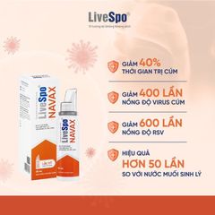 Bình xịt vệ sinh tai, mũi, họng LiveSpo Navax - Giải pháp hiệu quả phòng ngừa viêm đường hô hấp