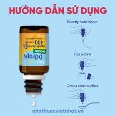 Baby Ddrops Vitamin D3 - Vitamin D3 thuần nhỏ giọt cho trẻ sơ sinh, lọ 90 giọt (90 ngày), nhập khẩu chính hãng.