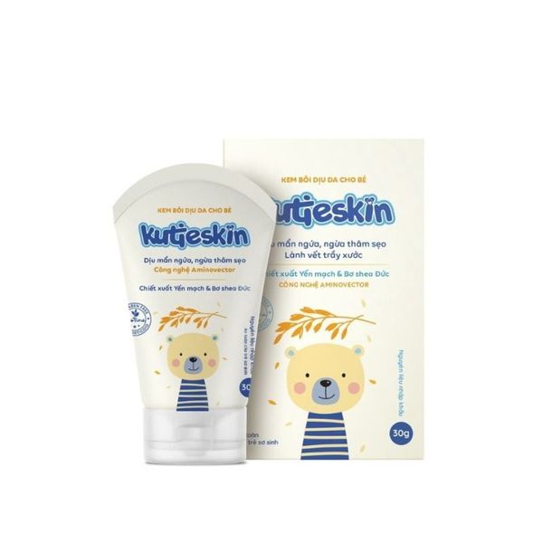 Kem Kutieskin bôi dịu da, dịu vết mẫn ngứa, rôm sảy, côn trùng đốt, hăm tả cho bé tuýp 30g