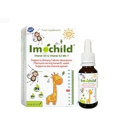 Imochild D3K2 - Bổ sung D3K2 và DHA, hỗ trợ phát triển xương và não bộ cho trẻ, chai 20ml