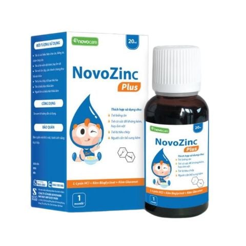 Siro ăn ngon NovoZinC Plus - Công thức kẽm đột phá, cải thiện biếng ăn, tăng đề kháng cho trẻ