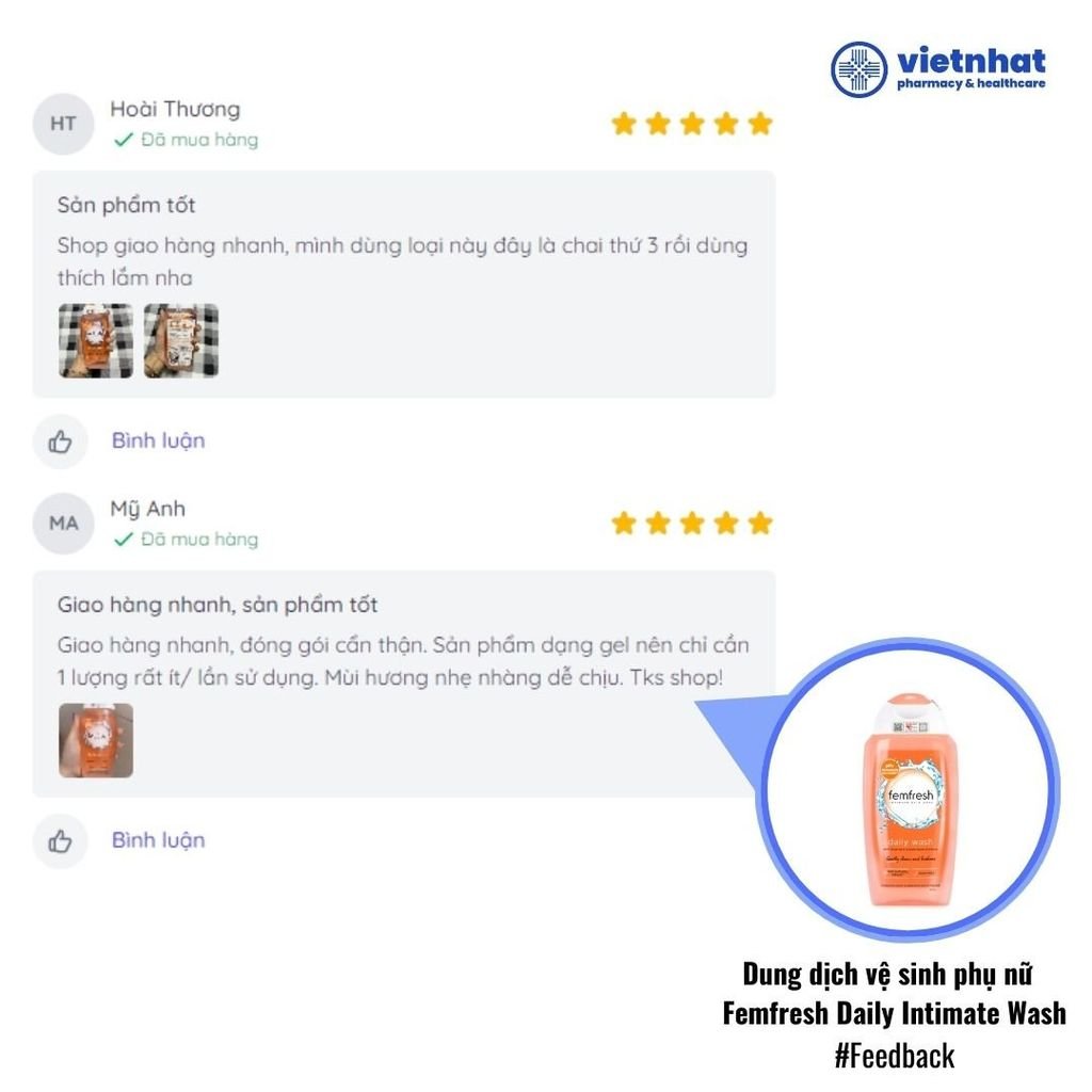 Dung dịch vệ sinh phụ nữ khử mùi Femfresh Daily Intimate Wash 250ml, nhập khẩu chính hãng