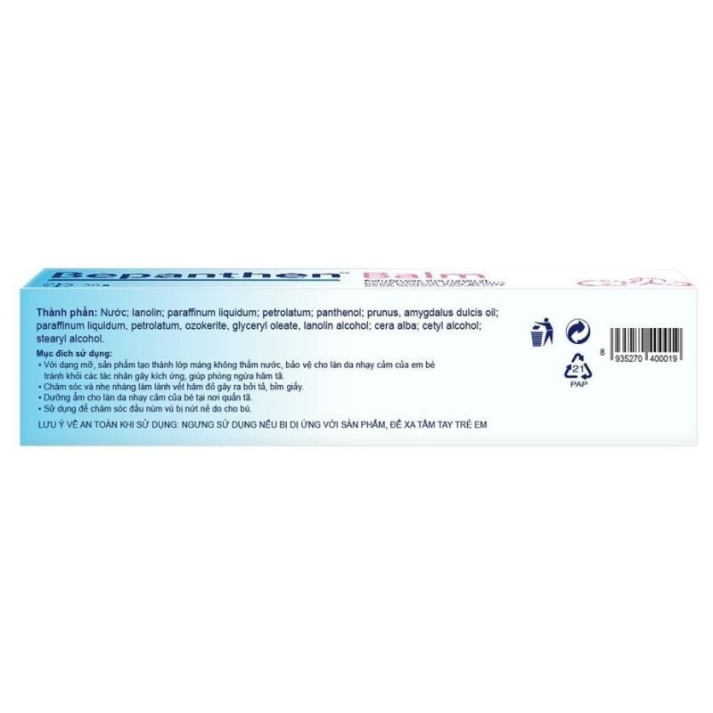 Kem Bepanthen Balm ngừa hăm tã, kích ứng da cho bé tuýp 30g