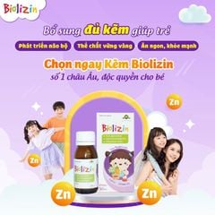 Kẽm Biolizin - Kẽm hữu cơ ăn ngon cho trẻ sơ sinh và trẻ nhỏ (50ml)