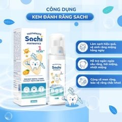 Kem đánh răng cho trẻ Sachi Postbiotics dạng bọt - Giải pháp chăm sóc răng miệng an toàn cho bé từ 1 tuổi