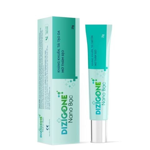 Kem bôi Dizigone Nano Bạc Terrapharm - Hỗ trợ kháng khuẩn, tái tạo da và ngăn ngừa sẹo (25g)