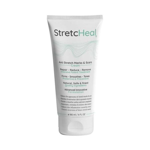 Kem trị rạn Stretcheal - Ngăn ngừa và làm mờ rạn da an toàn, hiệu quả cho bà bầu và sau sinh, tuýp 180ml