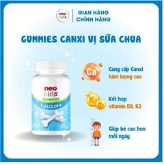 Gummies Canxi Neo Kids - Kẹo canxi cho bé vị sữa chua