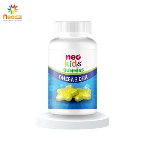 Kẹo dẻo Neo Kids Gummies Omega 3 DHA giúp bé thông minh, ghi nhớ tốt, lọ 60 viên