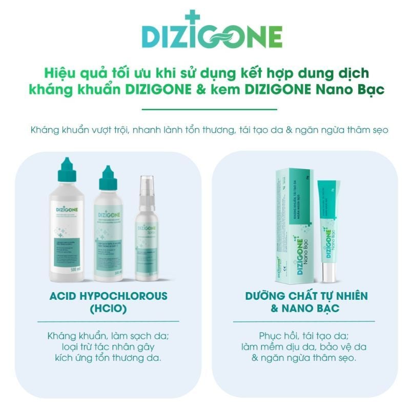 Kem bôi Dizigone Nano Bạc Terrapharm - Hỗ trợ kháng khuẩn, tái tạo da và ngăn ngừa sẹo (25g)