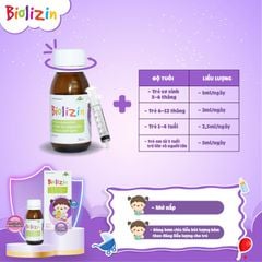 Kẽm Biolizin - Kẽm hữu cơ ăn ngon cho trẻ sơ sinh và trẻ nhỏ (50ml)