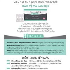 Viên đặt phụ khoa DermoXEN Bactor của Ý - Hộp 7 viên