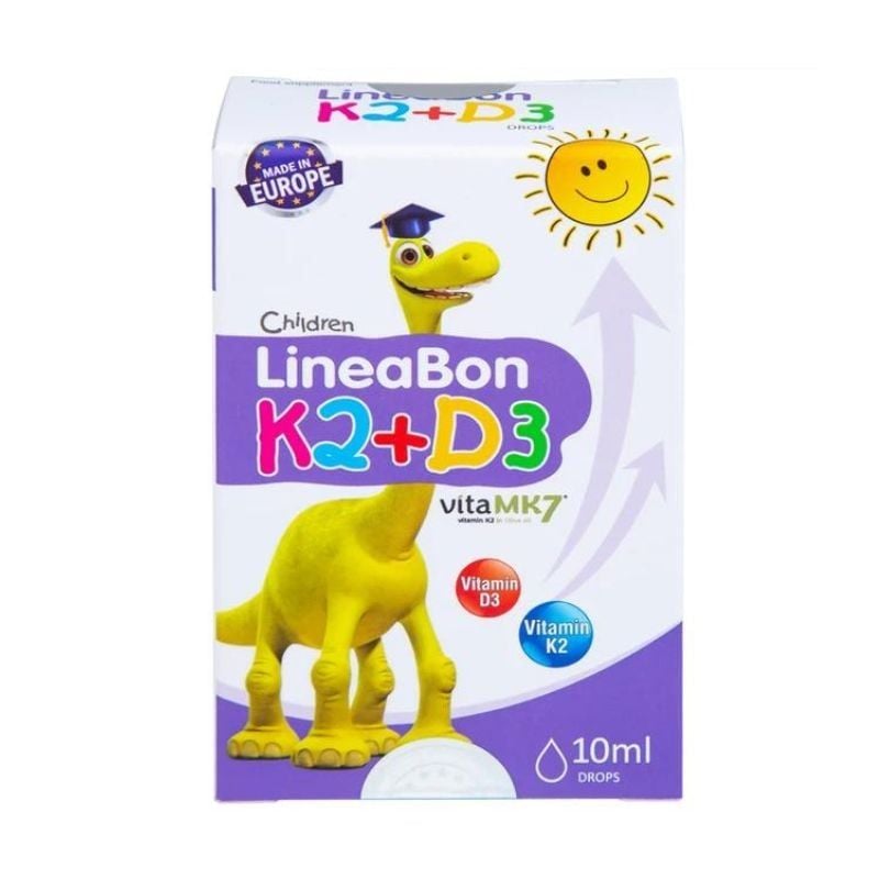 LineaBon D3K2, giúp hỗ trợ hấp thu canxi, phát triển xương và răng, 10ml