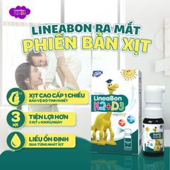 LineaBon D3K2 dạng xịt cho trẻ từ 0 tháng tuổi - Giảm quấy khóc về đêm, ngủ ngon hơn, Lọ 10ml