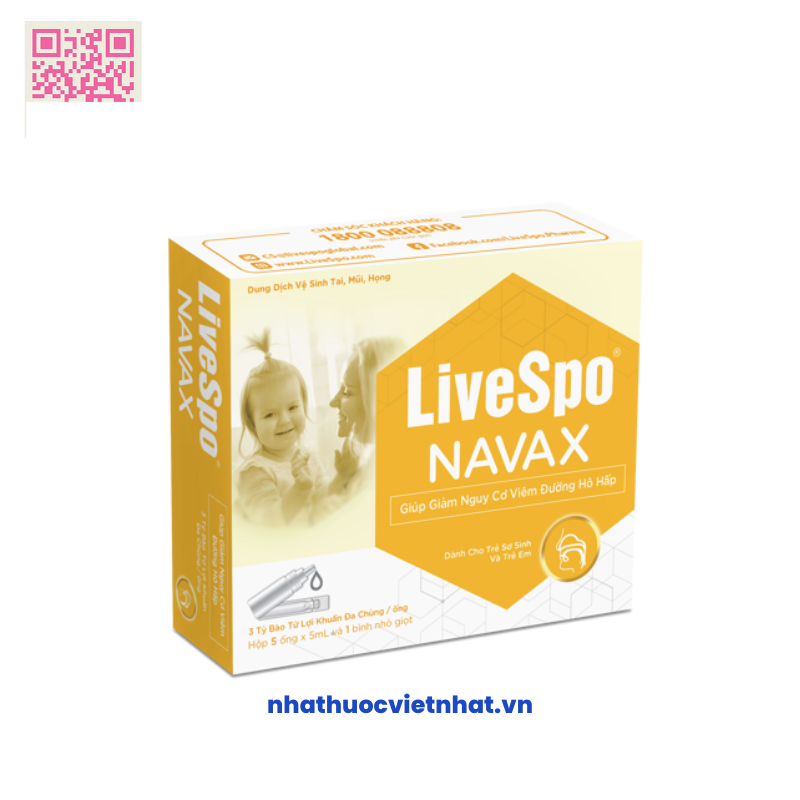 LiveSpo NAVAX KIDS - Bào tử lợi khuẩn giúp giảm nguy cơ viêm đường hô hấp
