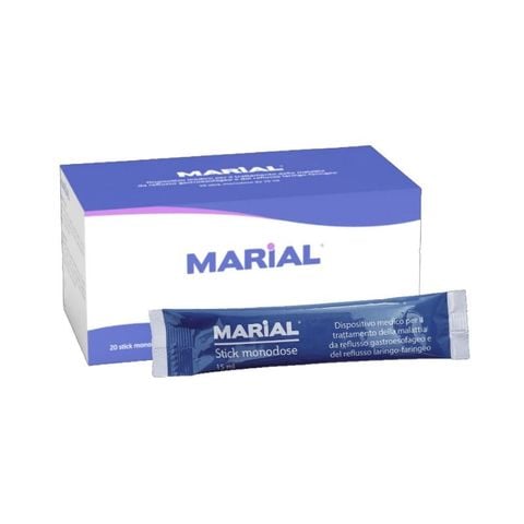 Marial Gel chống trào ngược dạ dày thực quản từ Ý, bảo vệ và phục hồi niêm mạc, hộp 20 gói