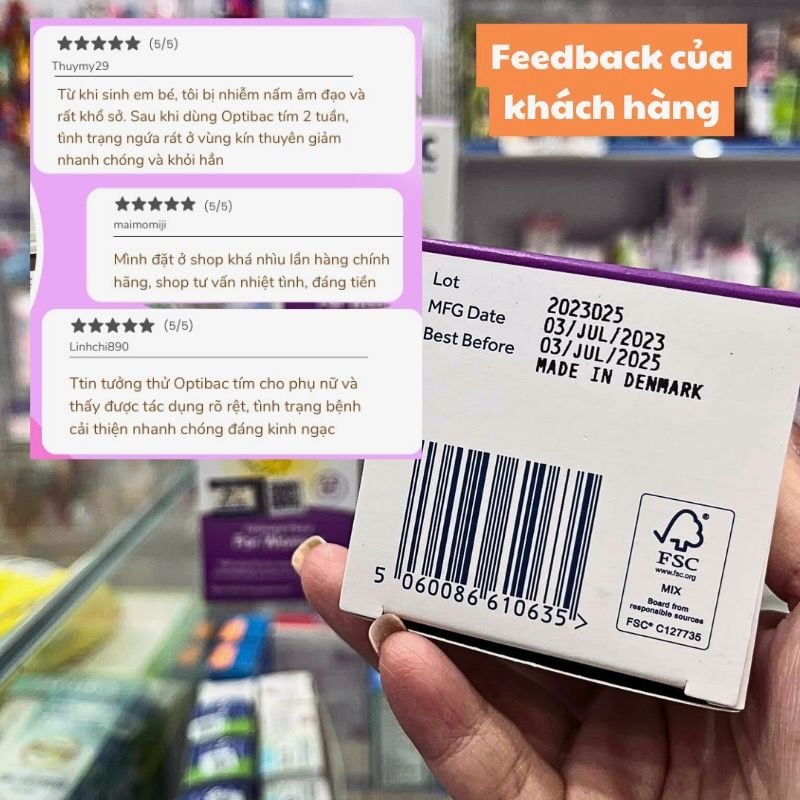 Optibac Probiotic For Women (Optibac tím) mẫu mới, men vi sinh phụ khoa số 1 từ Anh Quốc - nhập khẩu chính hãng