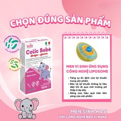 Men vi sinh Colic BeBè - Hỗ trợ cải thiện hệ vi sinh đường ruột, rối loạn tiêu hoá ở trẻ, nhập khẩu từ Châu Âu
