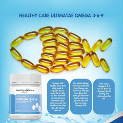 Viên uống bổ sung Omega 3 6 9 Healthy Care Ultimate của Úc, hộp 200 viên