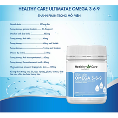 Viên uống bổ sung Omega 3 6 9 Healthy Care Ultimate của Úc, hộp 200 viên