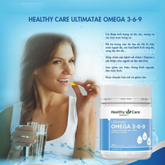 Viên uống bổ sung Omega 3 6 9 Healthy Care Ultimate của Úc, hộp 200 viên