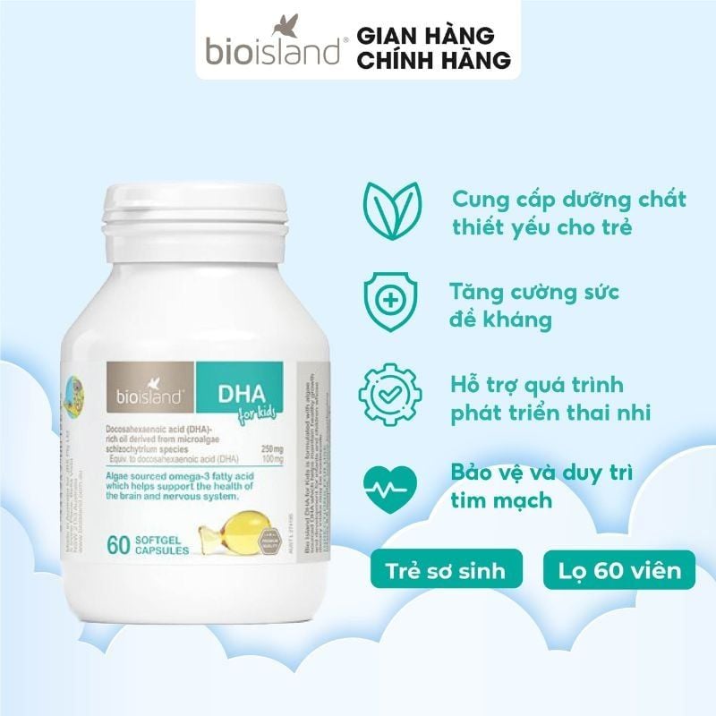 DHA Bio Island cho bé - Chìa khóa vàng để con phát triển trí não và thị giác vượt trội