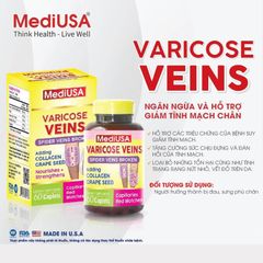 MediUSA Varicose Veins - Hỗ trợ điều trị suy giãn tĩnh mạch hiệu quả, hộp 30 viên
