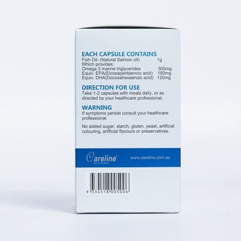 Viên uống dầu cá hồi đại dương Úc Careline Fish Oil 1000mg