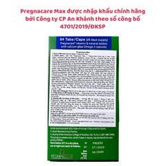 Pregnacare Max - Vitamin tổng hợp cho bà bầu số 1 tại Anh Quốc với công thức vượt trội, nhập khẩu chính hãng