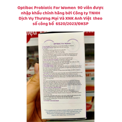 Optibac Probiotic For Women (Optibac tím) mẫu mới, men vi sinh phụ khoa số 1 từ Anh Quốc - nhập khẩu chính hãng