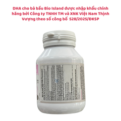 Viên uống bổ sung DHA cho bà bầu Bio Island của Úc, hộp 60 viên