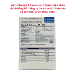 Viên dầu cá Aktiv Omega 3 Doppelherz bổ sung vitamin, tăng cường thị lực (30 viên)