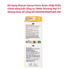Xịt họng Otosan Spray Forte giảm ho, giảm đau rát họng, hỗ trợ điều trị viêm họng cấp, viêm hô hấp,  (30ml)