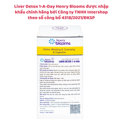 Viên uống Liver Detox 1-A-Day Henry Blooms giải độc gan, bảo vệ gan, giúp tăng cường chức năng gan (hộp 30 viên)