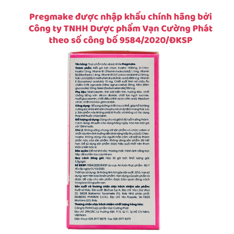 Pregmake Chính Hãng - Giải Pháp Hỗ Trợ Tăng Khả Năng Thụ Thai Tự Nhiên Cho Nữ Giới
