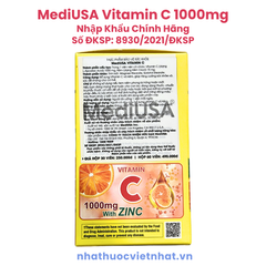 Viên uống Vitamin C 1000mg MediUSA - Giải Pháp Toàn Diện Cho Hệ Miễn Dịch Khỏe Mạnh, Hộp 30 viên