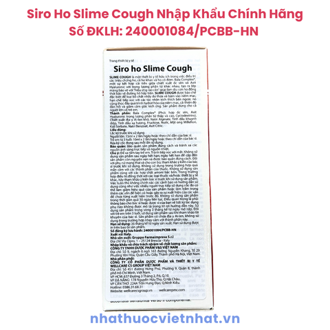 Siro ho Slime Cough - Giải pháp hiệu quả cho cơn ho dai dẳng, an toàn cho cả gia đình, chai 150ml