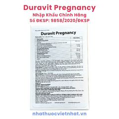 Duravit Pregnancy, bổ sung vitamin tổng hợp cho phụ nữ trước và trong thai kỳ, hộp 30 viên