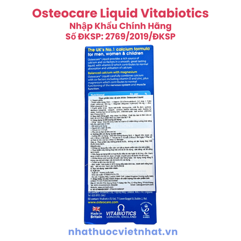 Canxi Osteocare - Giải Pháp Bổ Sung Canxi Cho Trẻ Từ 3 Tuổi, Chai 200ml