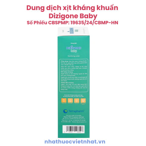 Dung dịch xịt kháng khuẩn Dizigone trị hăm, phòng ngừa tay chân miệng, an toàn cho trẻ sơ sinh