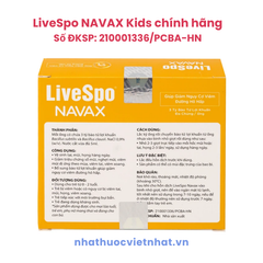 LiveSpo NAVAX KIDS - Bào tử lợi khuẩn giúp giảm nguy cơ viêm đường hô hấp